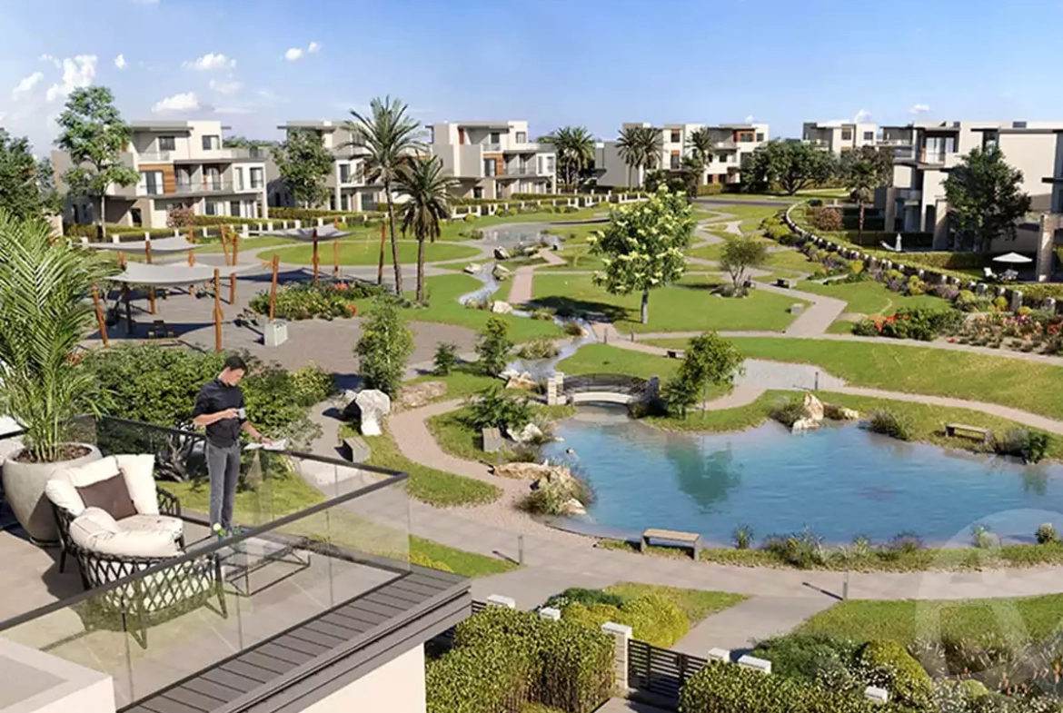The Estates Compound in New Sheikh Zayed lake view