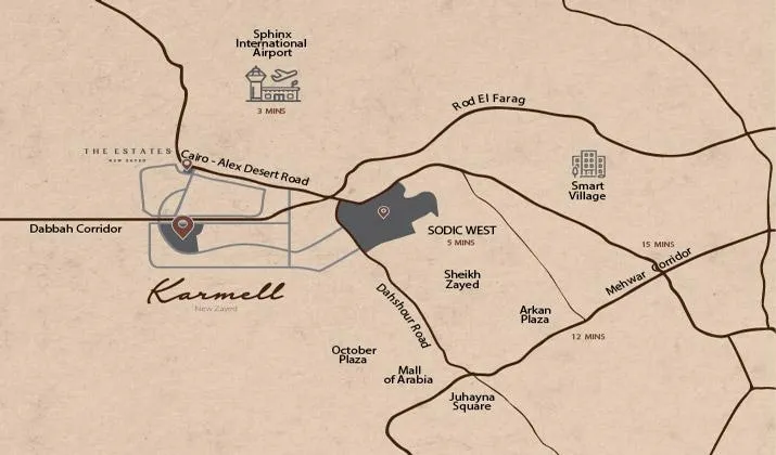Karmell New Zayed Compound location